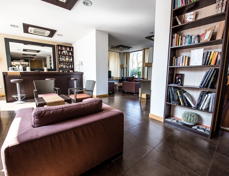 Inside the Hotel Touring you'll find a bar and a small library